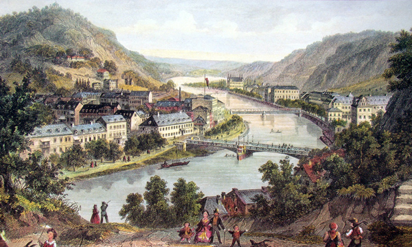 Stahlstich Bad Ems